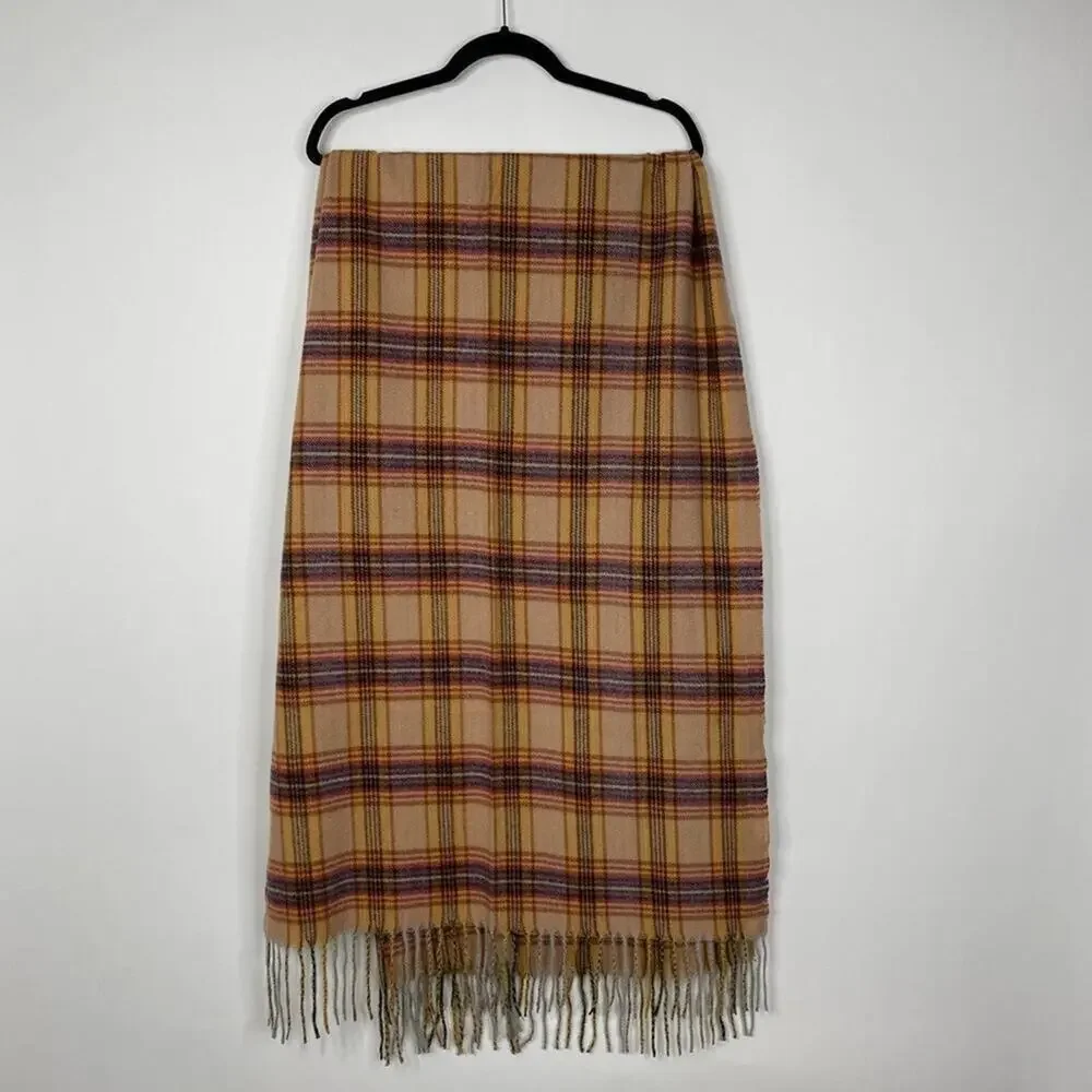 2/$30 NEW Cozy Oversized Plaid Blanket Scarf Pink Tan